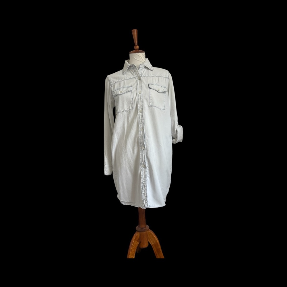 Current/Elliott Light blue denim Shirt Dress